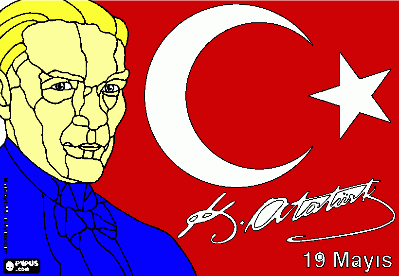 Atatürk ü Seviyorum :) boyama