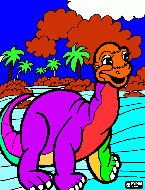 sarpın dinozoru boyama