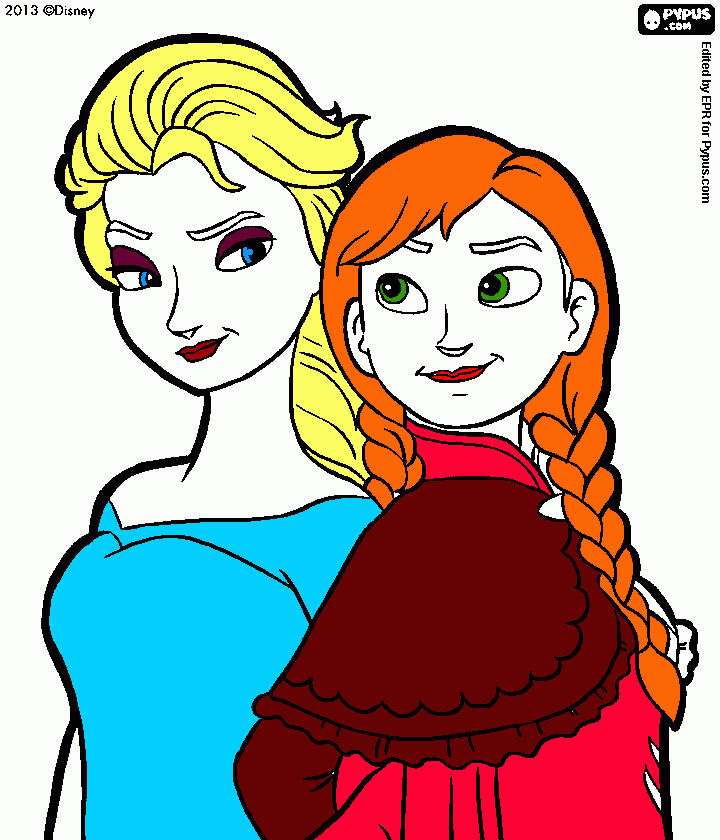 anna elsa abla kardeş boyama