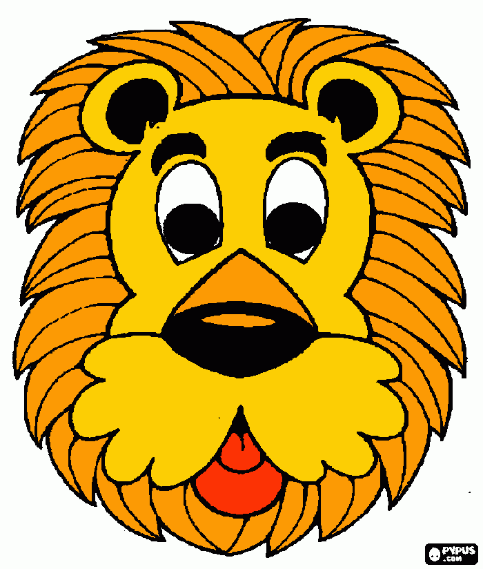 aslan maskesi boyama