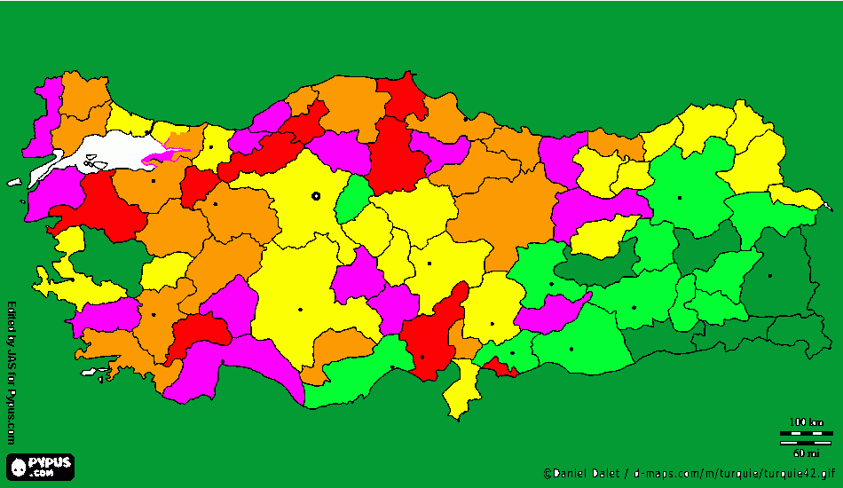 astım haritası boyama