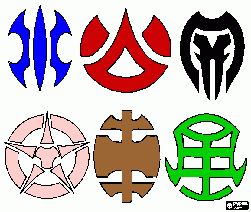 bakugan  sembolleri boyama