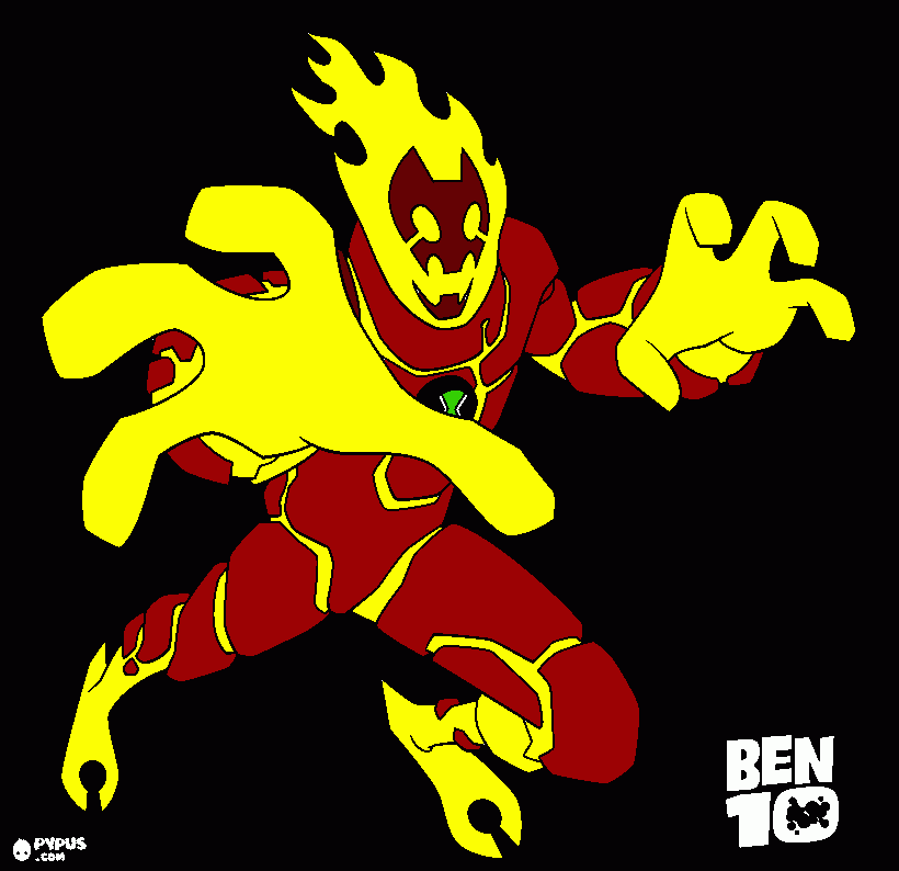 ben 10 ateştopu  boyama