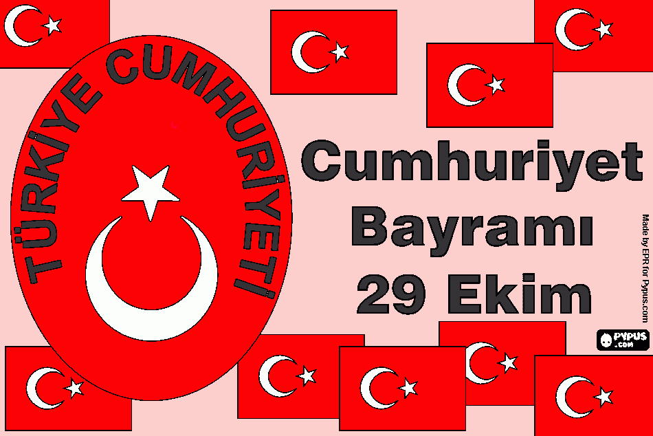 cumhuriyet bayramınız kutlu olsun boyama