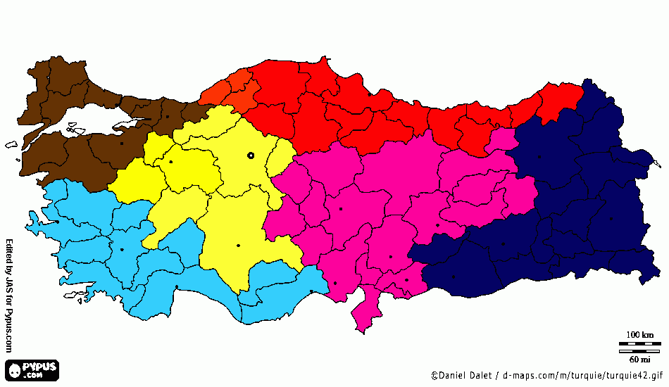 Eyalet Haritası boyama