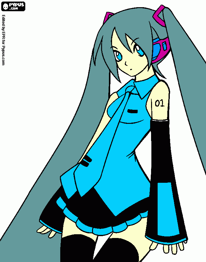 Miku hatsune (MMD) boyama