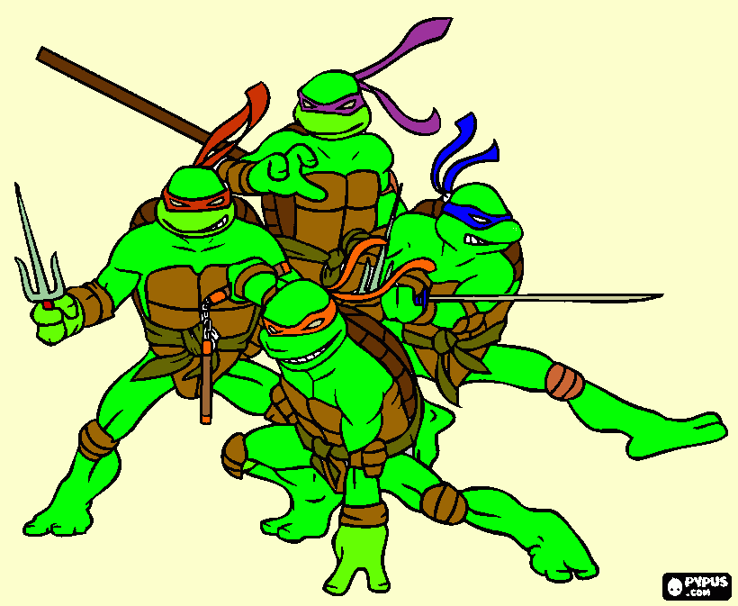 Ninja Kaplumbağalar (TMNT) boyama