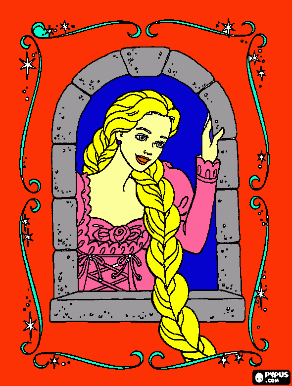 rapunzel zeynep boyama