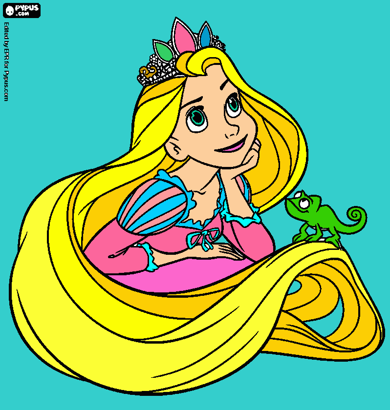 rapunzel boyama