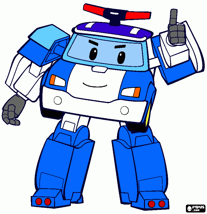 Robocar Poli boyama