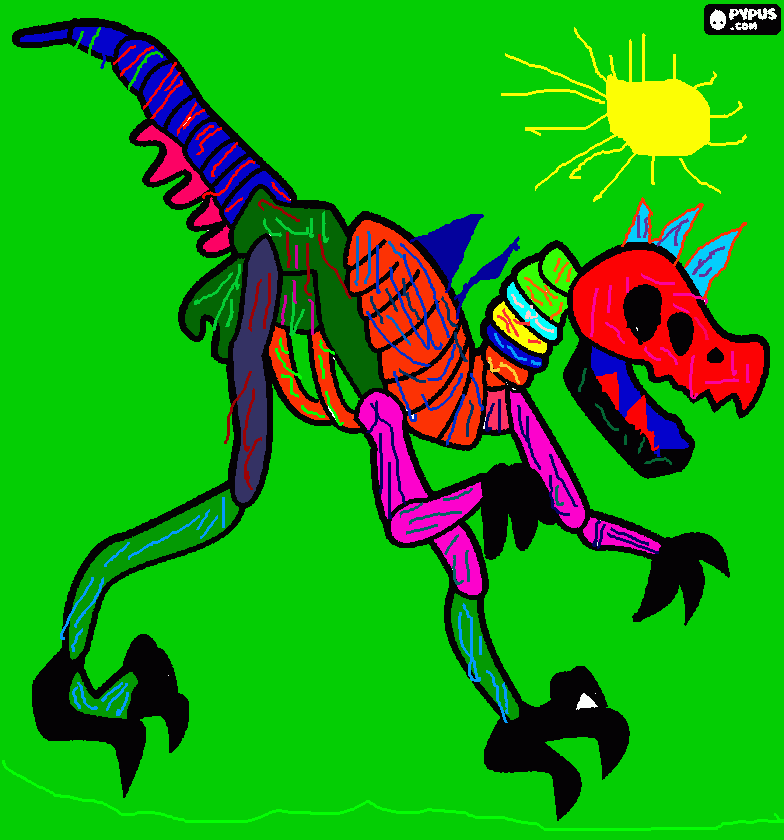 t-rex boyama