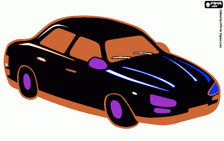 çok güzel, siyah bir araba boyama