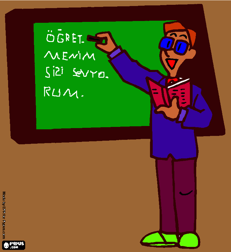 öğretmenler günü boyama