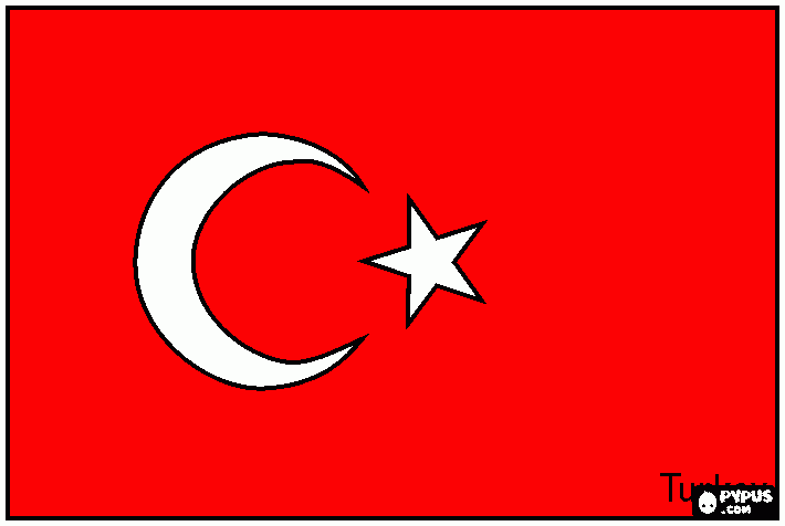 şanlı türkün bayragğı boyama