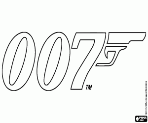 007 James Bond logosu boyama