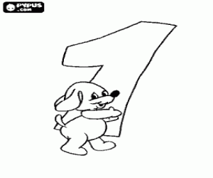 1 numara bir köpek ile boyama