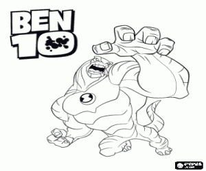 Ben 10 dev Humangousaur boyama