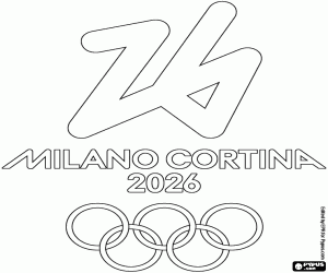 2026 Olimpiyat Oyunları Milano-Cortina Logosu boyama