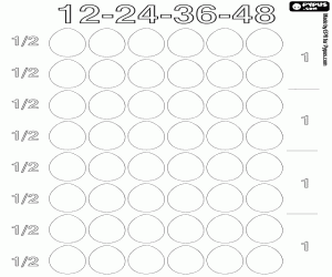 4 düzinelerce için 1 yumurta sayılacak boyama