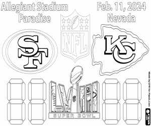 49ers vs Chiefs, Super Bowl 2024 boyama