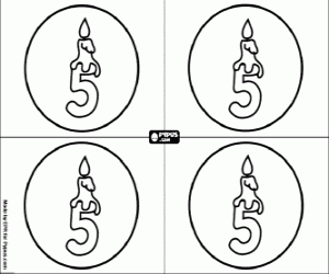 Benim 5 yıl kutlamaları Davetiyesi boyama