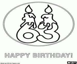 6 ve 3 doğum günü için boyama