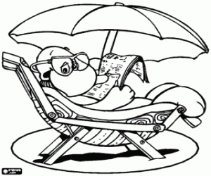 Adam sahilde gazetesine boyama