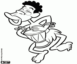 Afrika davul adamla boyama