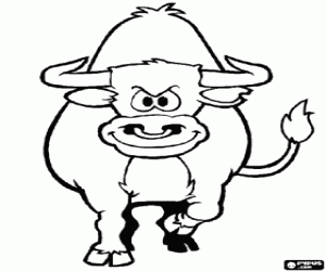 Agresif bir boğa boyama