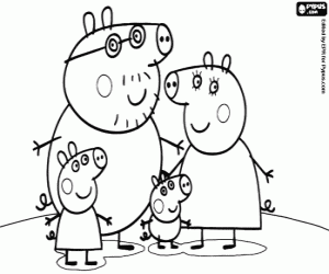 Aile Peppa Pig boyama