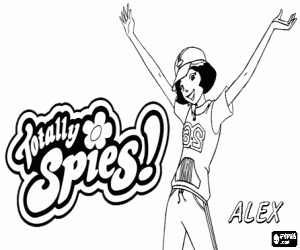 Alex, Totally Spies karakteri boyama
