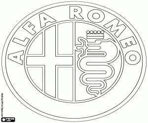 Alfa Romeo logosu boyama