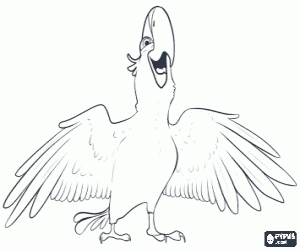 Amerika papağanı Blu Rio filmi boyama