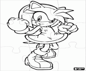 Amy Rose, Sonic Puzzle boyama