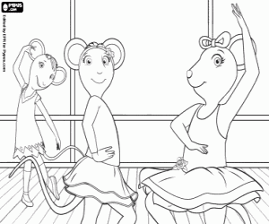 Angelina Ballerina ve arkadaşlarının boyama