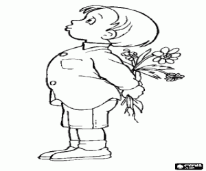 Annesi için gizli bir hediye boyama