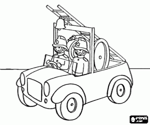 Antika yangın kamyon çan ile boyama