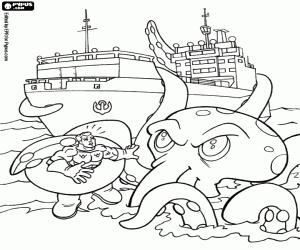 Aquaman, bir süper kahraman tehlikede boyama