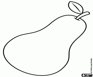 Bir armut, basit bir çizim boyama