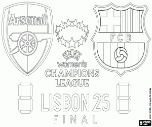 Arsenal vs Barcelona, final 2025 boyama