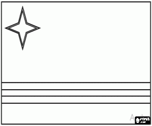 Aruba bayrağı boyama