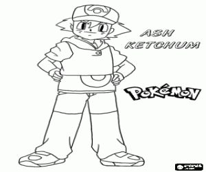 Ash Ketchum, Pokemon ana karakteri boyama