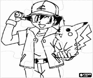 Ash ve Pikachu yaboz boyama