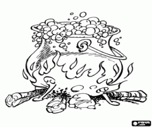 Asteriks sihirli iksir boyama