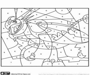 Astrid ejderha numaraları ile boyama