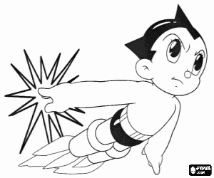 Astro Boy süper güçler boyama