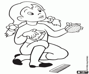 Atın fırçalarıyla. boyama