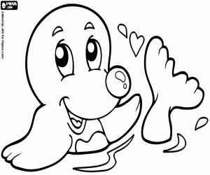 Bir ayıbalığı su boyama