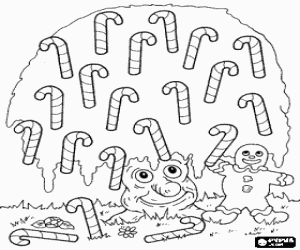 Bir ağaç Noel şekerleme boyama