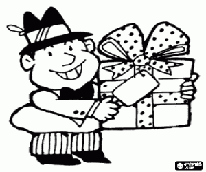 Bir baba şapka ve Hediyelik boyama